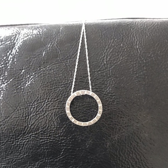 Jewelry - 14K White Gold Pave Diamond eternity necklace